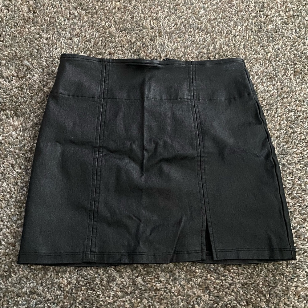 Shinestar Sleek Black Mini Skirt